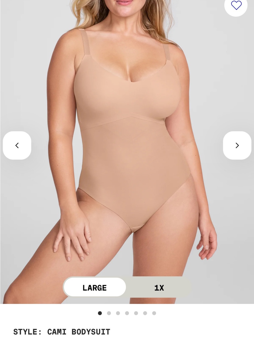 Honeylove Cami body suit NWOT 2X beige